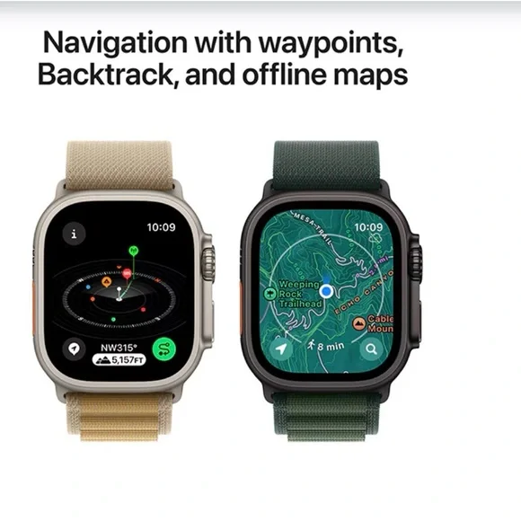 Apple Watch Ultra 2(GPS + Cellular, 49MM) - Black case Black Ocean Band Renewed - Picture 6 of 11